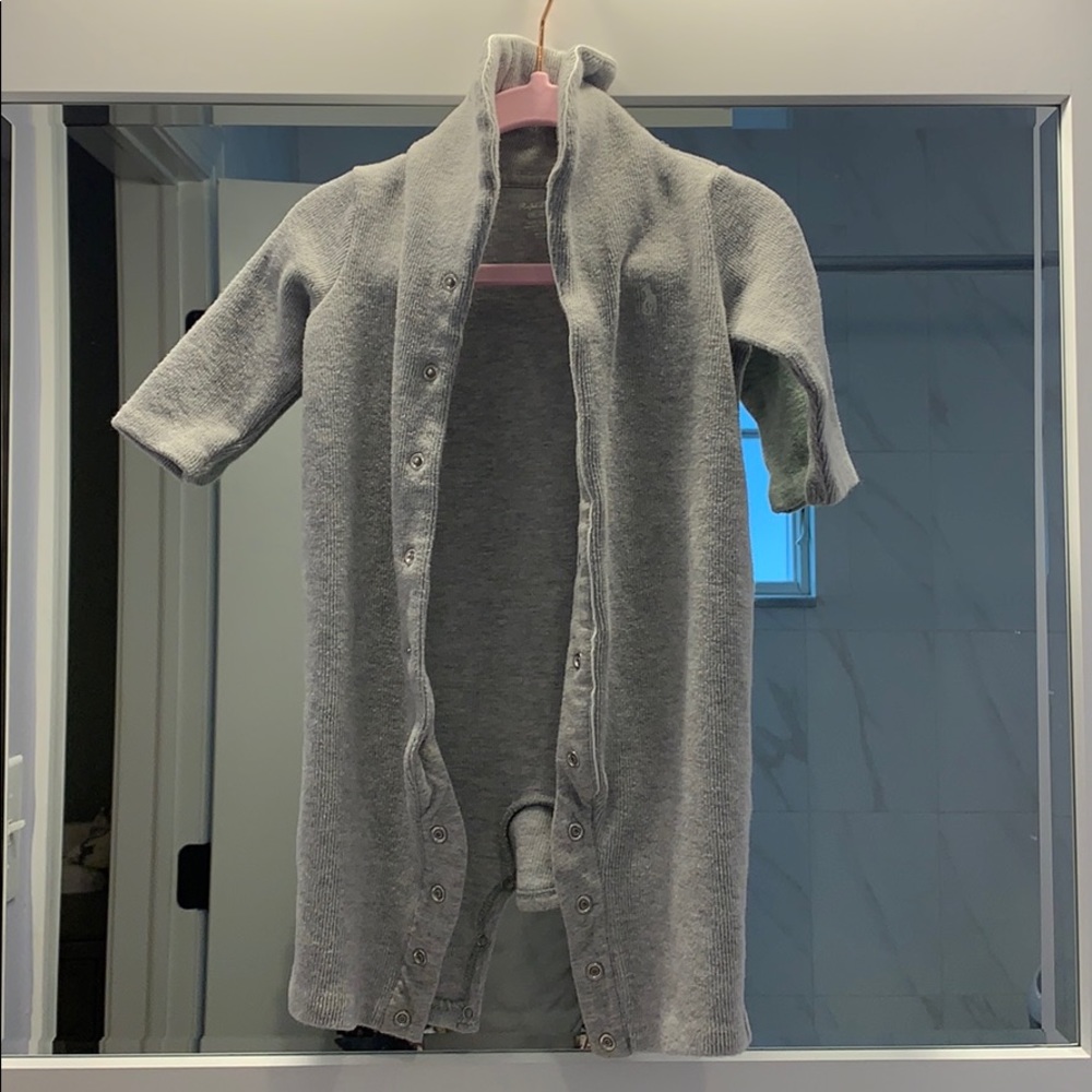 Ralph Lauren gray sweater onsie